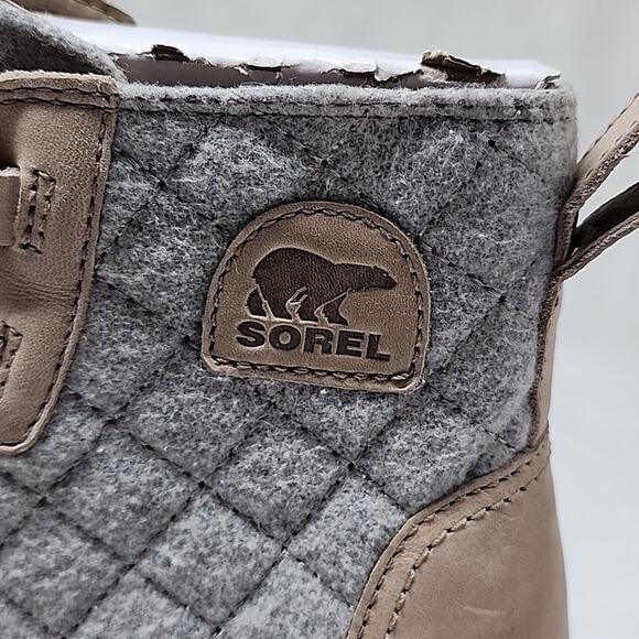 🐨SOREL🐨EVIE 11 NW LACE WOMAN 9.O BOOTIES WATERPROOF OMEGA TAUPE WET SAND NWOB - Picture 10 of 16